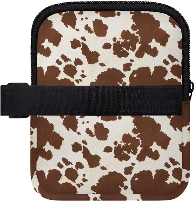 Cow Print Gym Water Bottle Pouch Tumbler Pouch Bag 20oz 30oz 40oz Cup Pouch Stanley IceFlow Pocket Tumbler Zipper Accessories