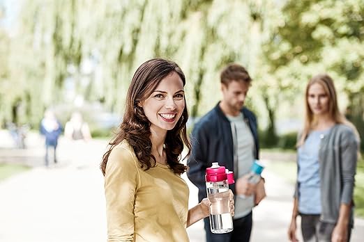 BRITA Fill and Go Vital Water Filter Bottle, Pink, Pack of 1