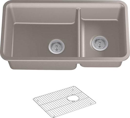KOHLER K-8204-CM3 Cairn Sink, 33 in, Matte Taupe