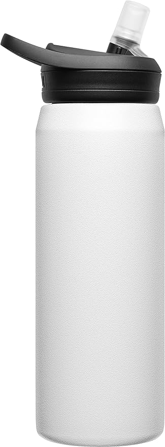 CamelBak eddy+ Water Bottle with Straw 25oz - Insulated Stainless Steel, White