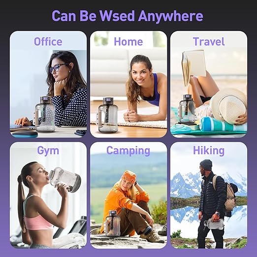 Hydrogen Water Bottle 57OZ/1.7L Large Hydrogen Water Generator Capacity Portable Hydrogen Water Bottle with SPE/PEM Technology, 6Min Electrolysis, Suitable for Outdoor Sports, Travel, Office