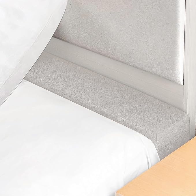 Mattress Extender, Bed Gap/Space Filler, Headboard Pillow Between Headboard and Mattress or Wall, High-Density Foam with Removable Cover（Light Grey-Twin/Twin XL-39 * 4 * 12in）