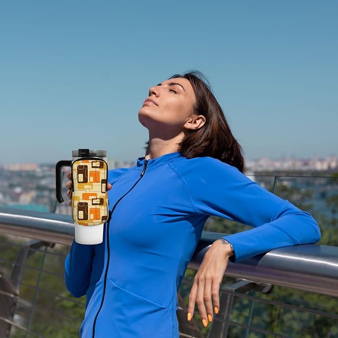 Water Bottle Pouch for Stanley Cup 40oz 30oz,Personalized Gym Purse for Men Women, Tumbler Pouch with Versatile Pocket Water Bottle Bag for Cards, Keys, Phone Botanical Leaf