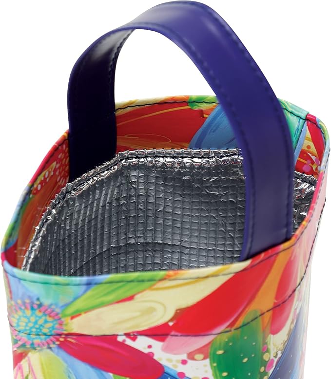 Enesco Izzy and Oliver EttaVee Jessi's Garden Floral Insulated Wine Carrier Bag, 14 Inch, Multicolor