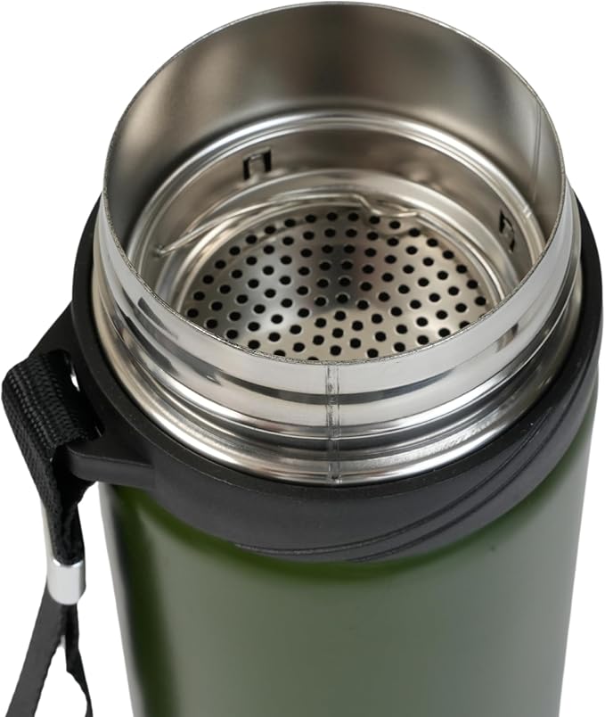 Stainless Steel Thermal Bottle, 600 mL, Digital Temperature Display, 4 Colors (Green)