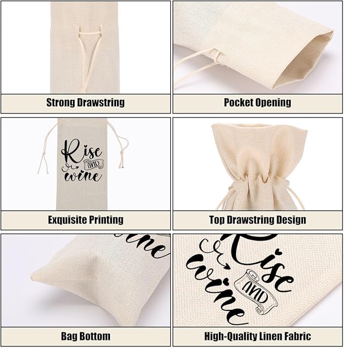 Funny Wine Quotes Wine Bag Wine Tasting Party Supplies for Wine Lovers Women Men Bride Groom Her Christmas Birthday Wedding Bachelorrette Party Wine Bags