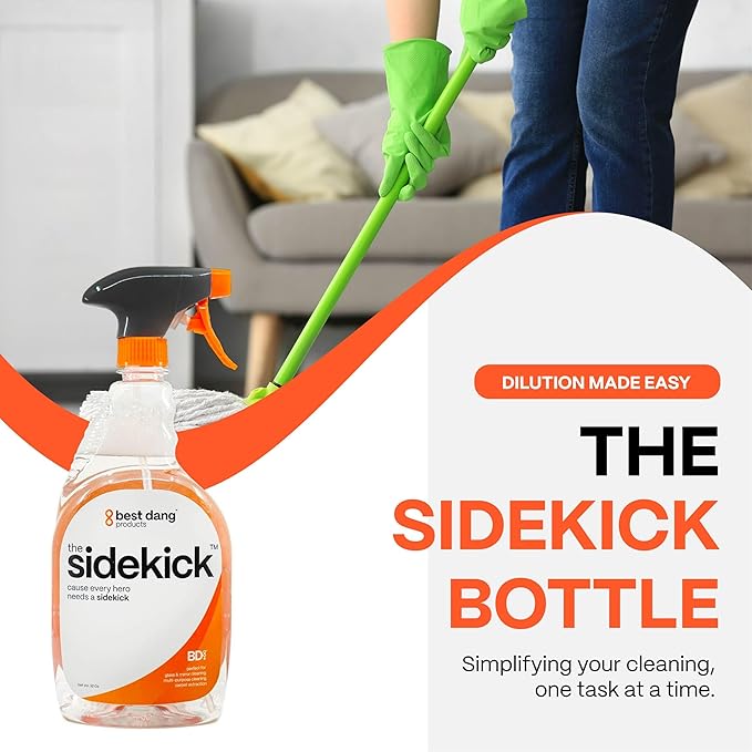 Empty Sidekick Bottle, Kitchen and Household Cleaning Supplies, Perfect for Light-duty Cleaning