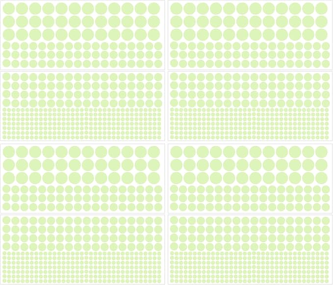MECCANIXITY Glow in The Dark Spot Decals Decor Green Wall Stickers for Ceiling Bedroom Bedding Room 4 Set