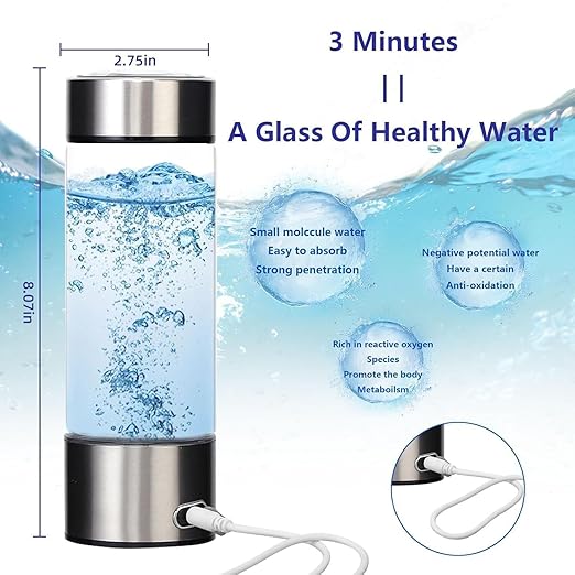 Hydrogen Water Bottle - Portable Generator for Refreshing and Healthful Hydration-Hydrogen Water Bottle Generator
