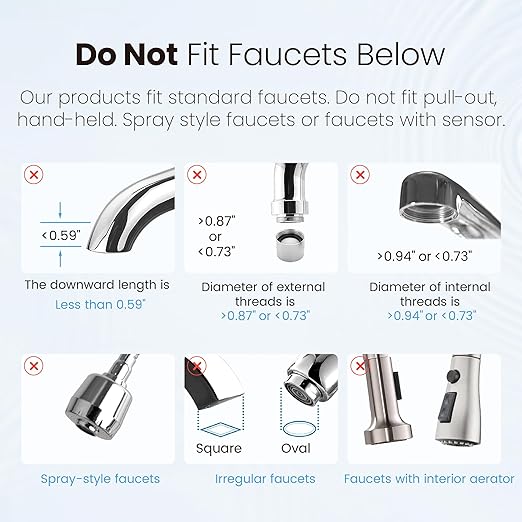 Waterdrop Ultra Filtration System for Skin Care, Faucet Water Filter, NSF Certified, 320 Gallons, Tap Water Filter, Reduces Chlorine, 𝐅𝐢𝐭𝐬 𝐒𝐭𝐚𝐧𝐝𝐚𝐫𝐝 𝐅𝐚𝐮𝐜𝐞𝐭, White(1 Filter)