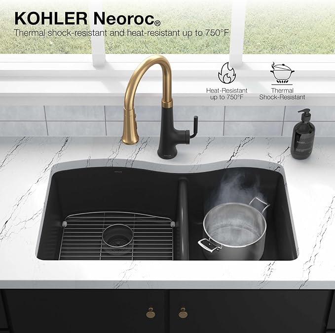 KOHLER K-8206-CM2 Cairn Sink, 33 in, Matte Brown
