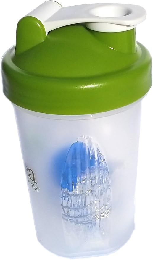 Protein Shaker Bottle w/ Metal Ball,16oz BPA Free Classic Loop Top (Single)