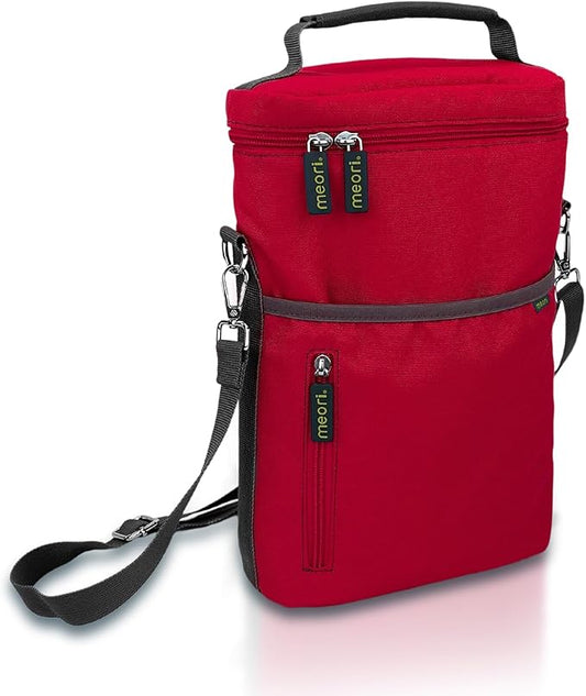 meori 2-Bottle Insulated Wine Tote | Hibiscus Red Solid