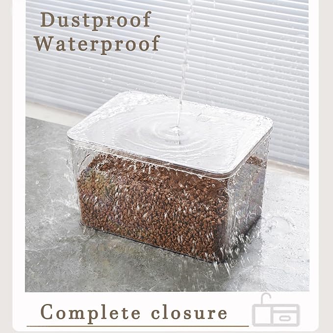 Clear plastic storage bins with LIDS-3packs,storage containers for snacks, cosmetics, books, dog food, Storage Organizer for Nursery，Kitchen, Living room,Bedroom, Bathroom, Office