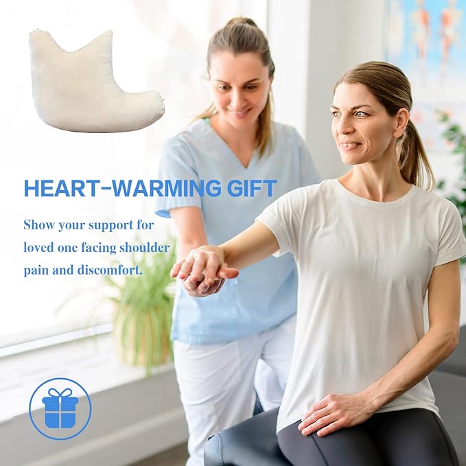 Shoulder Surgery Pillow - Provide Post Shoulder Surgery Support, Ergonomic Rotator Cuff Pillow - Comfortable, Adjustable Structure, Shoulder Pain Relief, Firm and Removable(Orange)