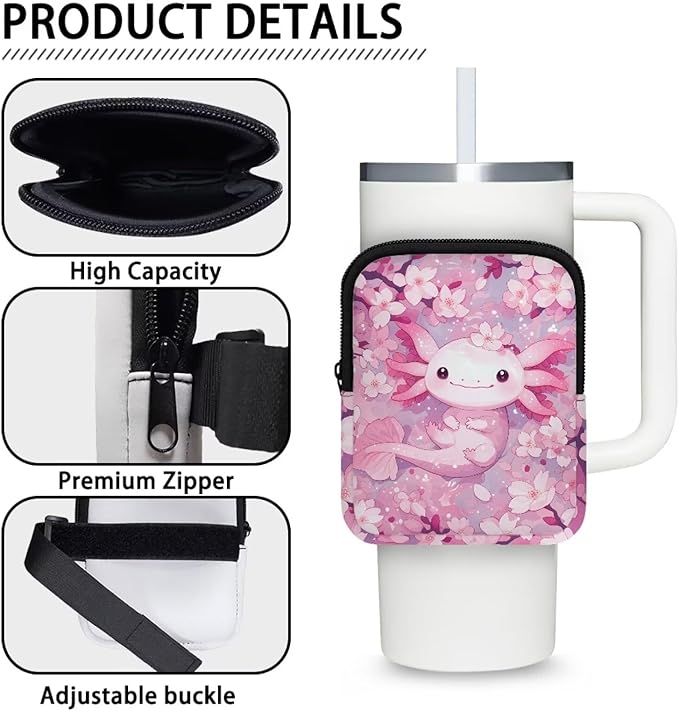 Cup Carrier Pouch Water Bottle Pouch for Stanley Accessories