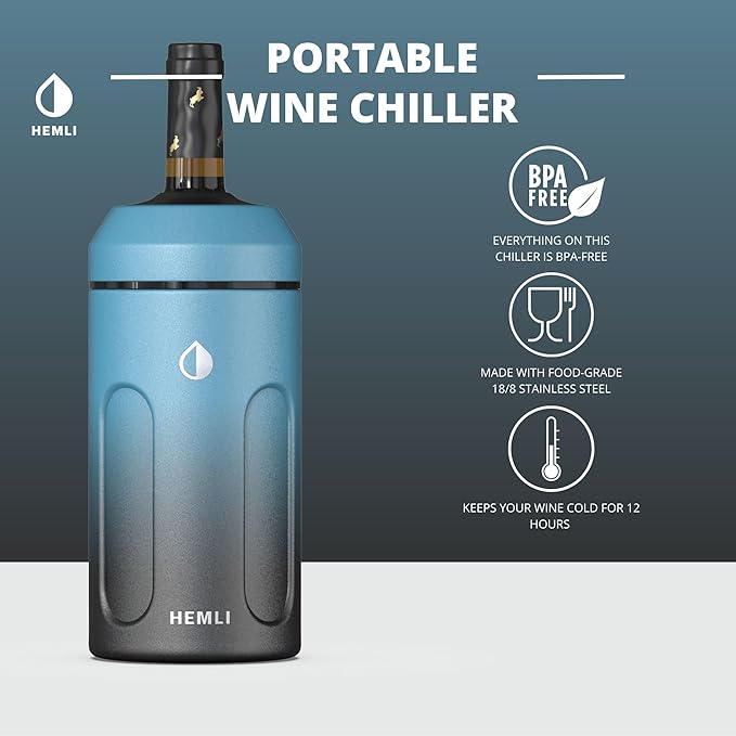 Wine Chiller, Wine Bottle Chiller, Wine Bottle Cooler, Wine Chiller Sleeve, Wine Cooler Holder, Champagne Chiller, Wine Gift Ideas