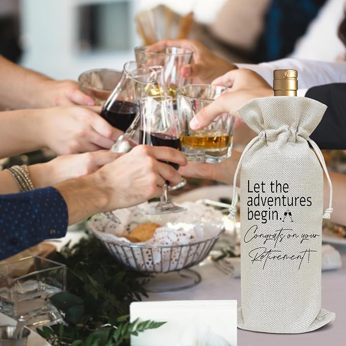 Retirement Gifts for Women Men Grandma Grandpa, Coworker Goodbye Gifts Farewell Gifts for Friend Colleagues Boss Retirement Wine Bag Party Favor Decoration Supplies, Wine Gifts for Women Men /18