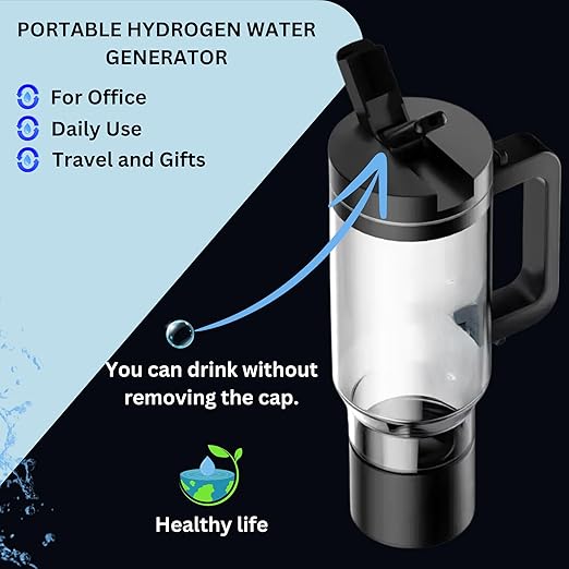 BGERA 2024 New Hydrogen Water Bottle Generator Portable Hydrogen Water Bottle 1000ML, 5 Minute Rapid Electrolysis of Household.