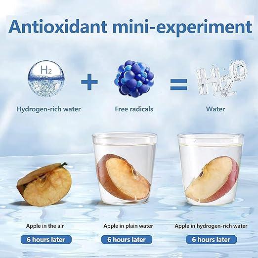 Hydrogen Water Bottle 13.5 OZ (400ml) Portable Hydrogen Water Ionizer Machine with SPE PEM Technology LED Display Hydrogen Water Generator for Home Travel Office Exercise