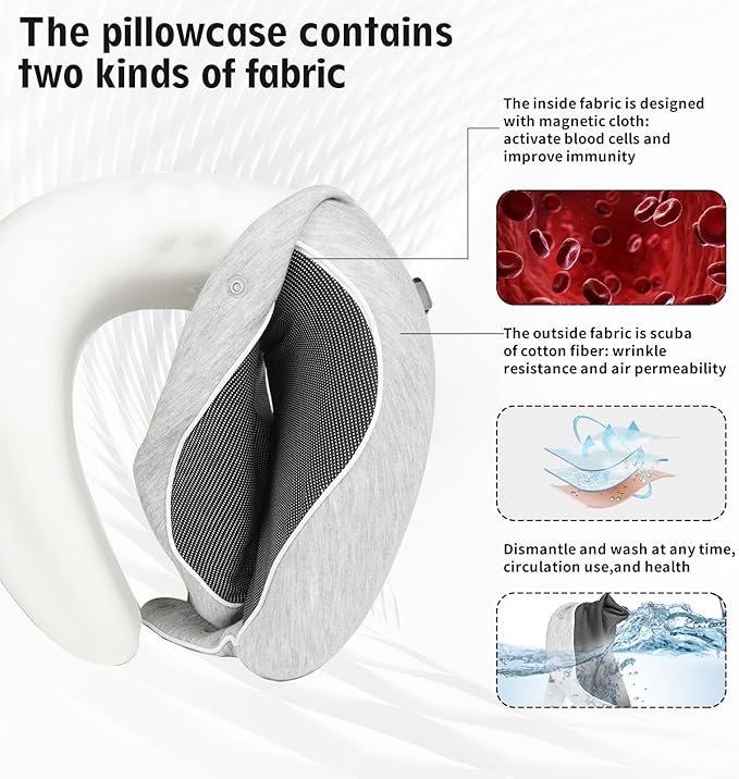 Travel Neck Pillow,Machine Washable,Pure Memory Foam,Good Support,Adjustable Neck Buckle Strap,Lightweight,Suitable for Travel and Sleeping in Multiple Scenarios Such as Airplanes and Cars