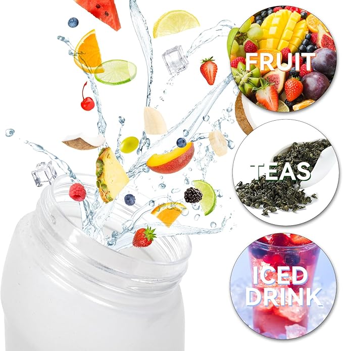 Water Bottle with Flavor Pods 21.9 Oz/650ml Fruit Fragrance Water Bottle Recyclable Sports Air Water Cup Scented Pods for Outdoor (White Black)