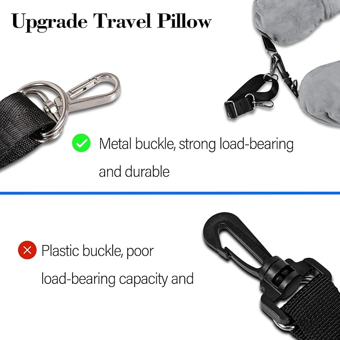Travel Pillow You Stuff with Clothes, Stuffable Travel Pillow Transforms Into Extra Luggage Without Excess Fees, Stuffable Neck Pillow Fits 3+ Days of Travel Essentials Gray