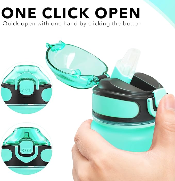 Enerbone 32 oz Water Bottle with Times to Drink and Straw, Motivational Drinking Water Bottles with Carrying Strap, Leakproof BPA & Toxic Free, Ensure You Drink Enough Water for Fitness Gym Outdoor