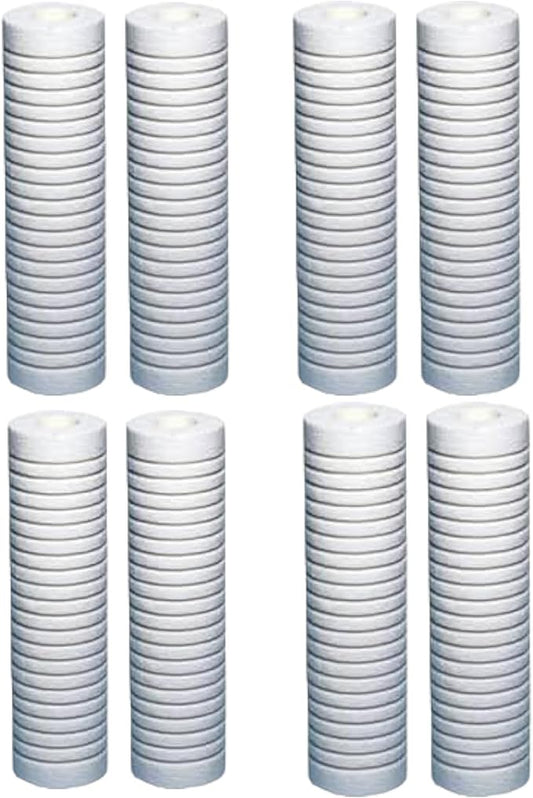 CFS – Grooved Water Filter Cartridges Compatible with AP110-NP Models – Remove Bad Taste & Odor – Whole House Replacement Water Filter Cartridge – 5 Micron – White (8 Pack)
