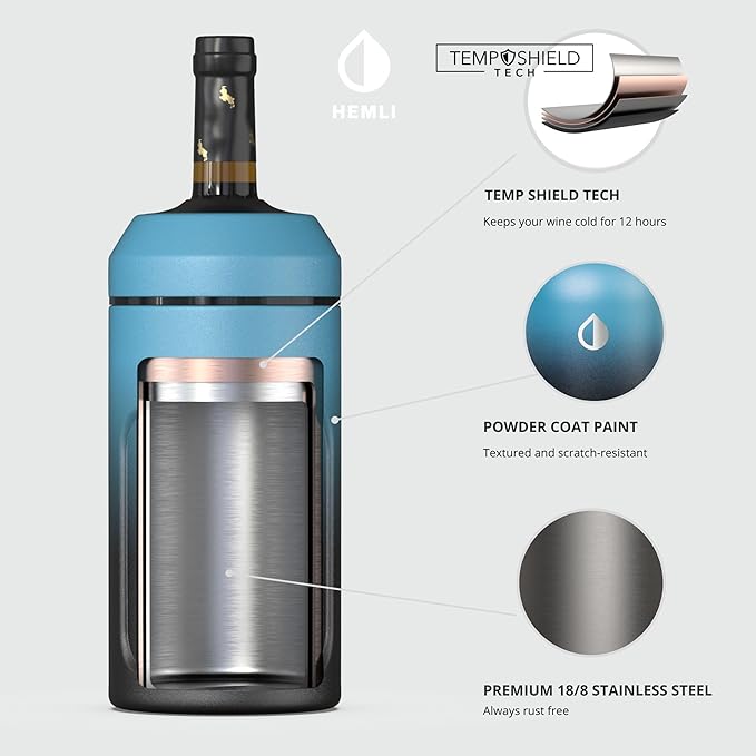 Wine Chiller, Wine Bottle Chiller, Wine Bottle Cooler, Wine Chiller Sleeve, Wine Cooler Holder, Champagne Chiller, Wine Gift Ideas