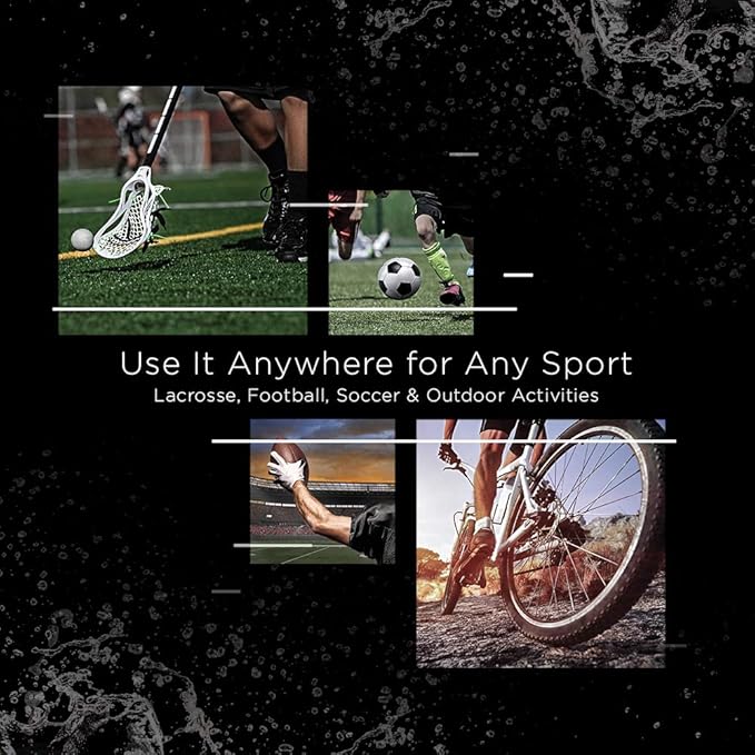 Pro Impact Squeezable Water Bottle Bendable Long Straw - LDPE BPA Free Plastic - Hydration for Baseball Hockey Gym MMA Yoga Boxing Cycling Softball Football Lacrosse (35.5 Oz.)