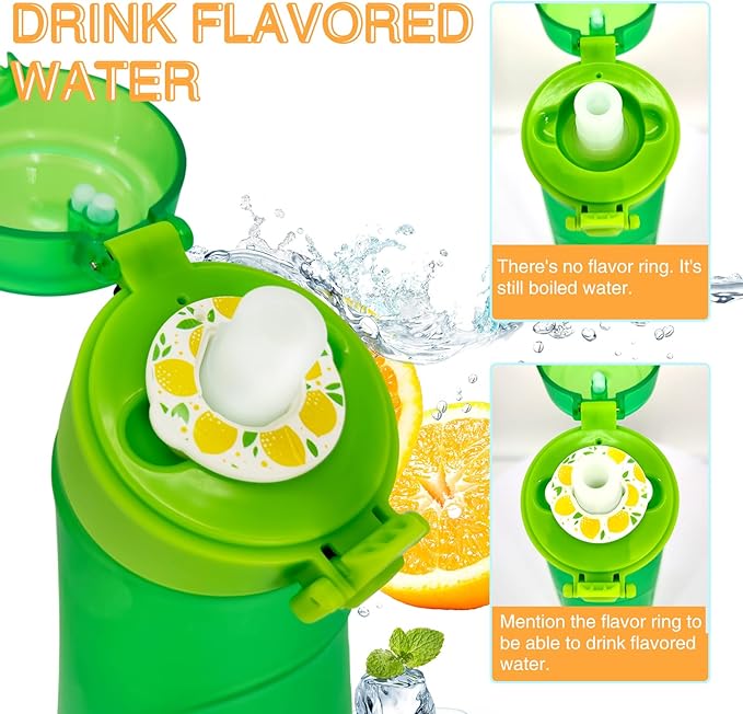 Air Water Bottle,750ML Scent Water Cup with 3 Flavour Pods,Leak Proof Sports Water Cup with Straw Suitable for Outdoor Sports,Gifts From Friends, Birthday Gifts (New Green + 3pods)