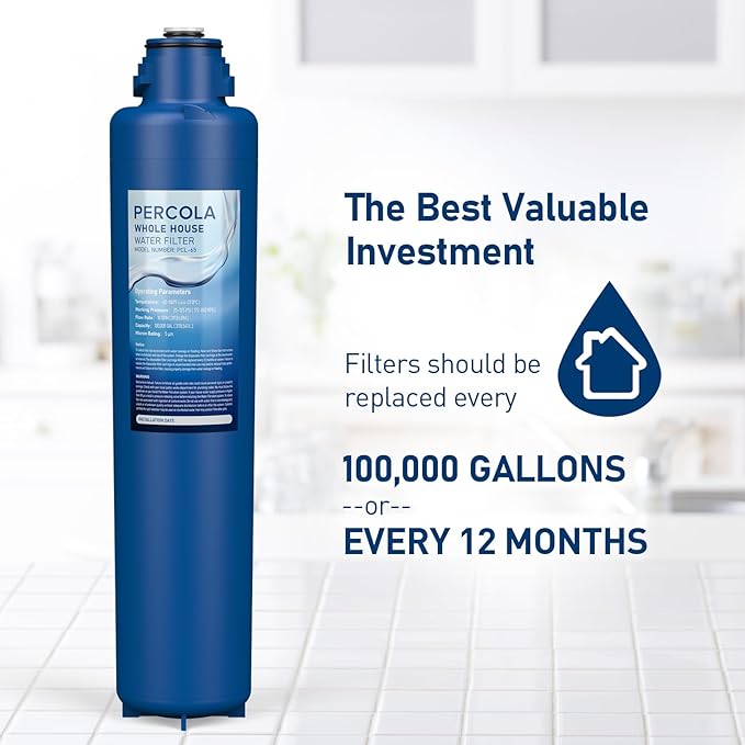 AP917HD-S Water Filter, Compatible with Aqua-Pure® AP917HD-S Whole House Sediment/CTO Filter Cartridge for 3M® Aqua-Pure® AP904 System, W/Scale Inhibitor (1 Pack)