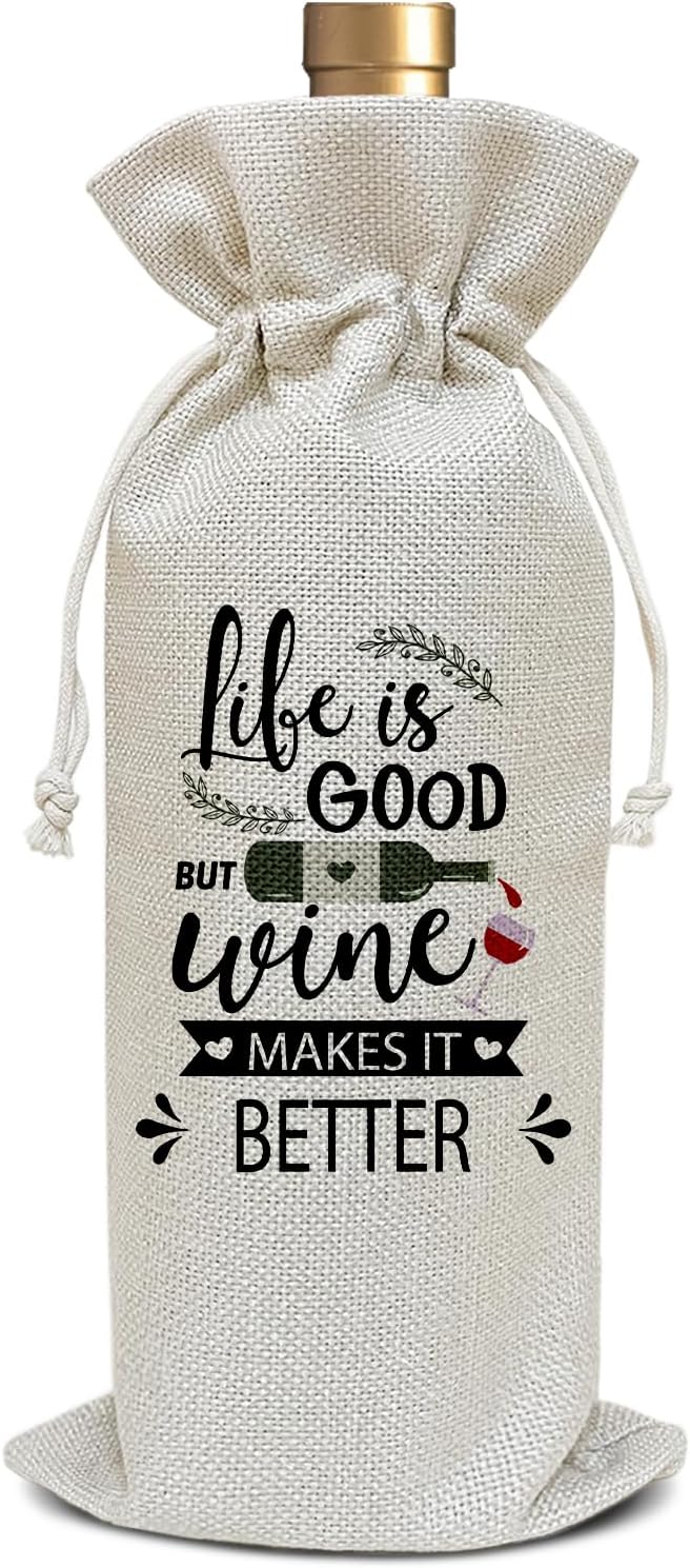 Funny Wine Bag, Birthday Gifts for Women Friends Bestie Coworker, Go Away Gifts Retirement Gifts Holiday Thanksgiving Christmas Party Favor Wine Bag Decoration Supplies /23