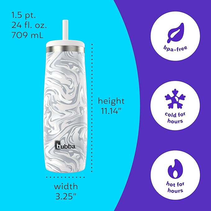 Bubba 24 oz Radiant Tumbler Without Case, Light Stone Marble Swirl