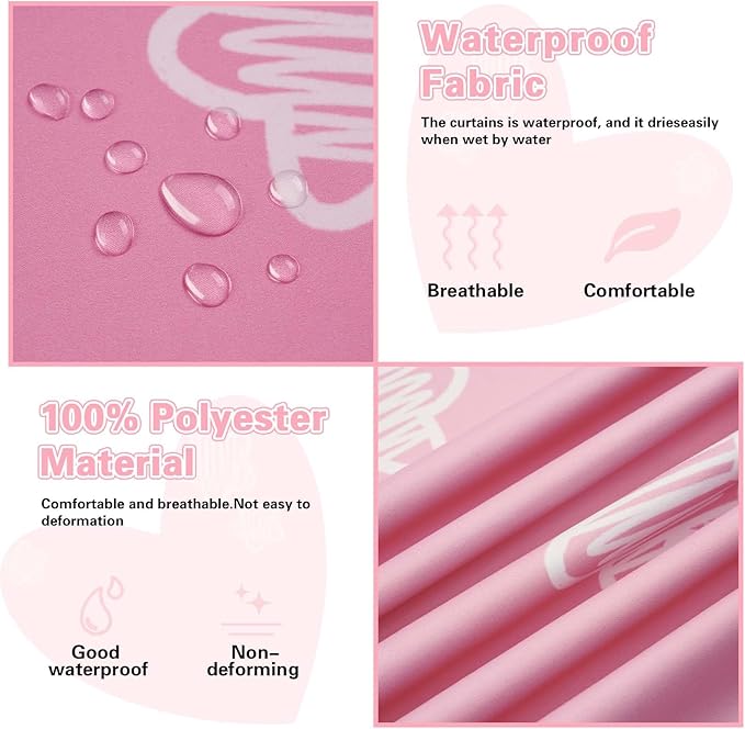 Love Canopy Bed Curtains - 4 Corner Post Bed Curtains Canopy Twin Bed Canopy Curtains for Children Girls Bedroom Decoration(Love, Twin)