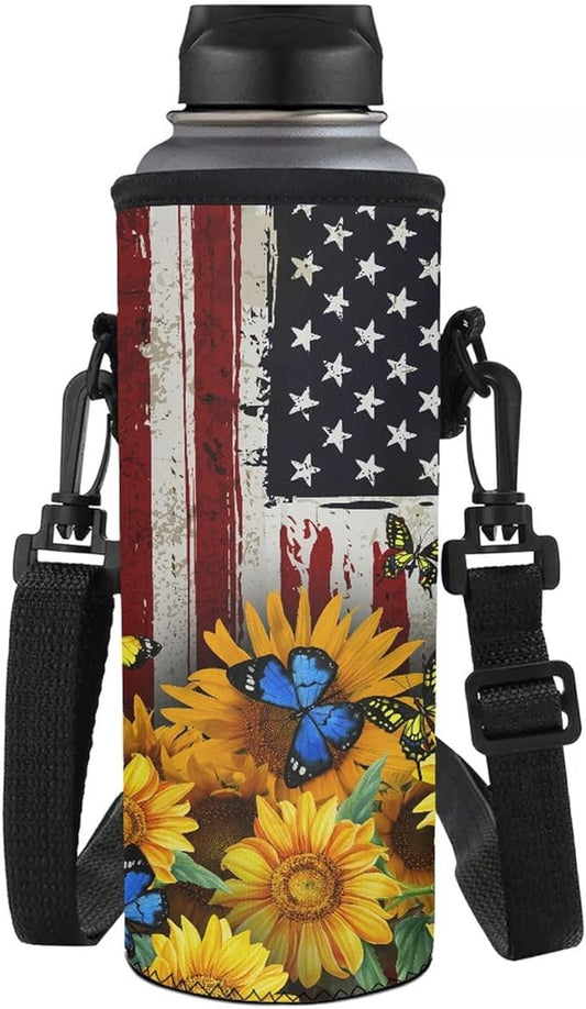 Jndtueit Basketball Water Pouch Holder, Soccer Bottle Cooler Cover Holder Strap for Outdoor Sports Gym Camping Walking