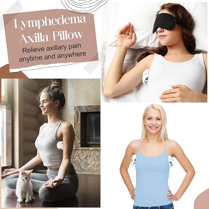 Juexica 4 Pcs Lymphedema Axilla Pillow Mastectomy Pillow Cotton Post Breast Surgery Pillow Mastectomy Recovery Breast Pillow for Sleeping Mastectomy Underarm Pillow Armpit Pain Relief (Heart)
