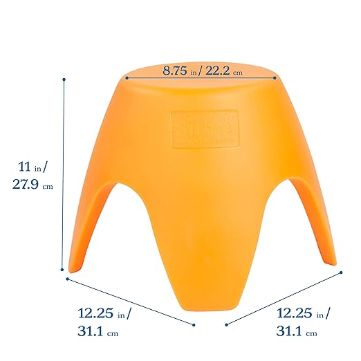 ECR4Kids Ayana Stool Set, Flexible Seating, Orange, 4-Pack