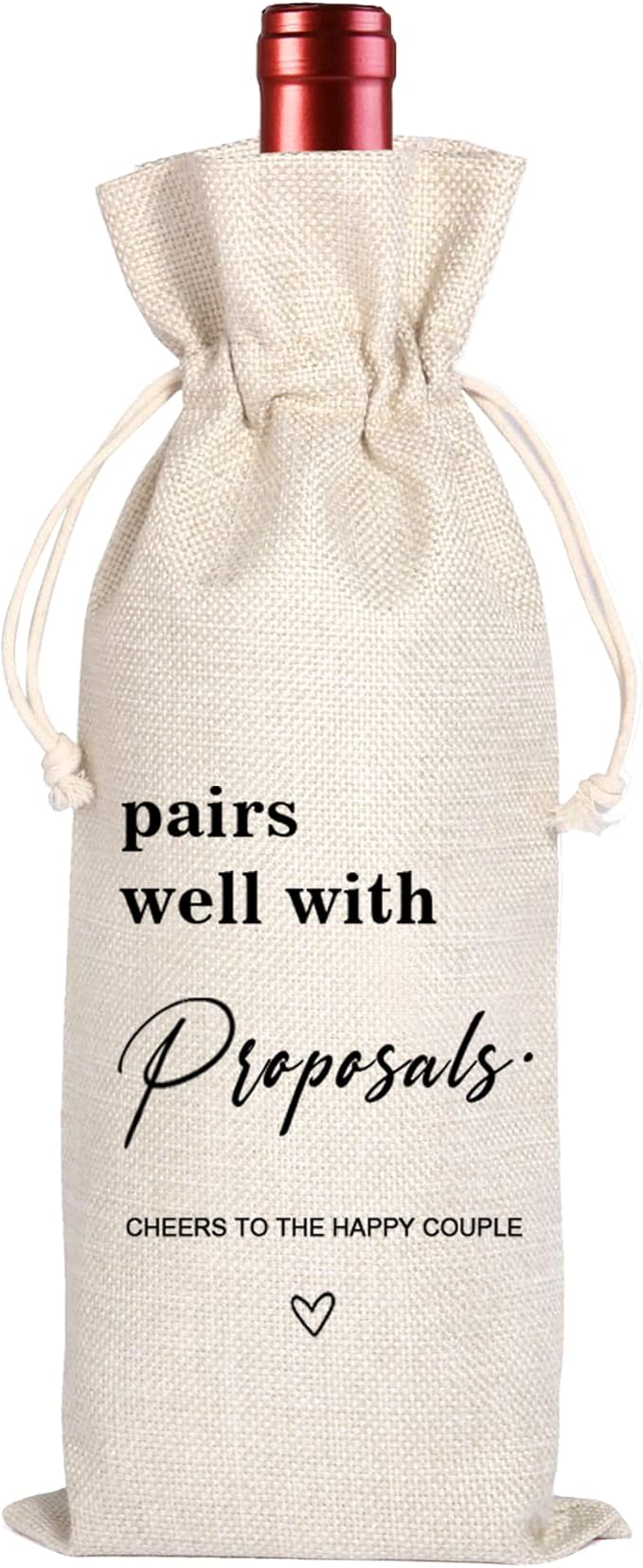 Maydvdv Engagement Wine Bag|Engagement Gifts for Her|Engagement Gift Ideas|Engagement Party Gifts for Couples|Wine Bag Decor Wine Bag(11MA05)