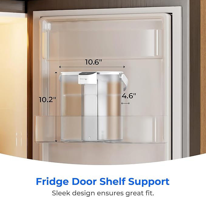 Waterdrop Compact Electric Water Filter Pitcher, Dispenser, 200-Gallon Water Filter for Fridge, NSF/ANSI 42&53&401, Reduce PFAS, Lead, Chlorine, 14-Cup, White, with 1 Filter, Does not Lower TDS