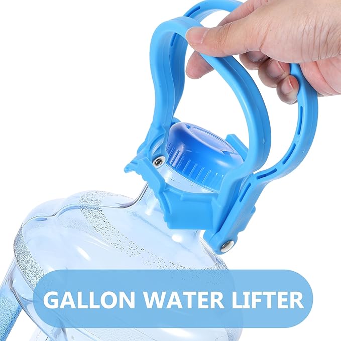 BESPORTBLE 4Pcs 5 Gallon Water Bottle Handles - Stable Ergonomic Grip Handle Carrier Drinking Water Bottle Carrier for 5 Gallon Water Jugs for Prevents Tilting (Blue)