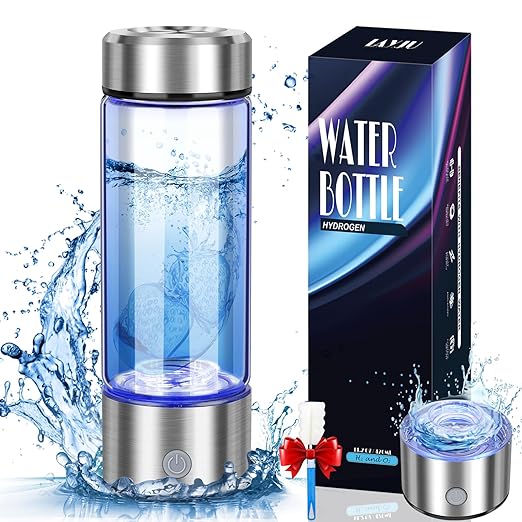 Hydrogen Water Bottle Generator,3 Minute Rapid Electrolysis, 420ml Portable Hydrogen Water Generator for Office, Daily Use,Healthy Alkaline Hydrogen Ions Water Maker Pitcher