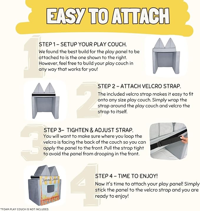 Play Panel for Childrens Foam Sofa Kids Couch (Lemonade Stand)