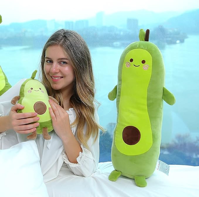 Niuniu Daddy Avocado Stuffed Animal 11.5 inch Plushies Squishy Snuggle Plush Toys Soft Kawaii Food Shaped Plushie Fruit Series Hugging Pillow for Kids/Toddlers/Teen