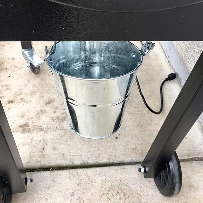 Galvanized Metal Buckets with Chalkboard Stickers and 5.5" Mini Plastic Kitchen Scoops - Set of 6