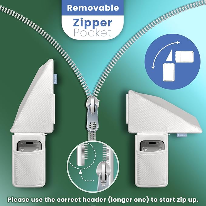 Wedge Pillow Headboard, Ultimate Comfort Bed Wedge Pillow for Headboard, Relaxation Bed Gap Filler for King(76"x10"x6"), Foam Pillow Wedge for Headboard Gap, Overall Bed Gap Filler.