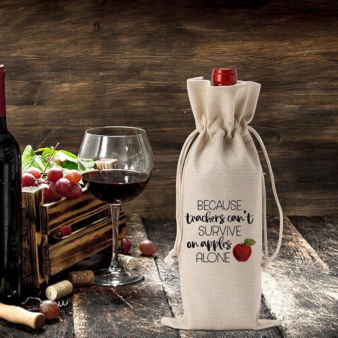 Teacher Wine Bag Teacher Gifts Teacher Appreciation Gifts Thank You Gifts for Teacher Back to School Teacher Gifts Teacher Christmas Gifts End of Year Teacher Gifts