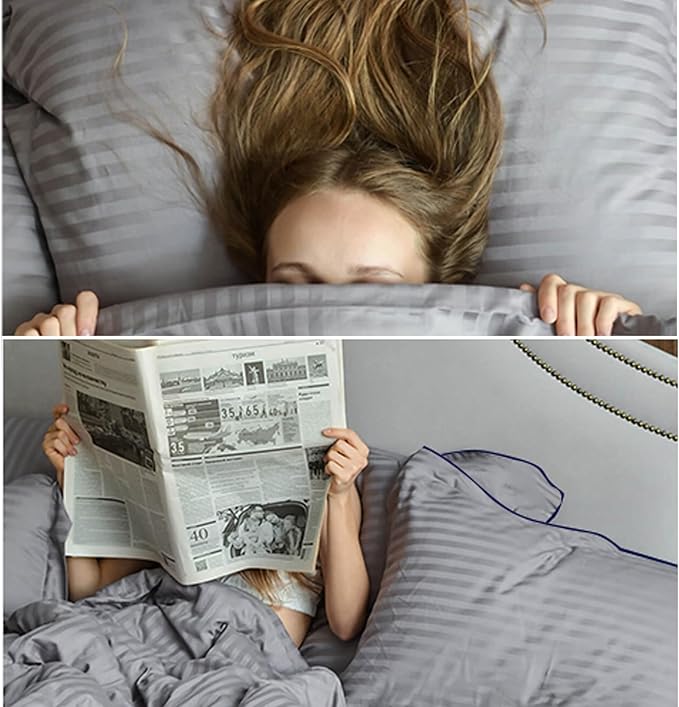 Hotel Pillows for Sleeping Standard Size Set of 2, Soft Down Alternative Pillow for Side, Back or Stomach Sleeper, Light Grey