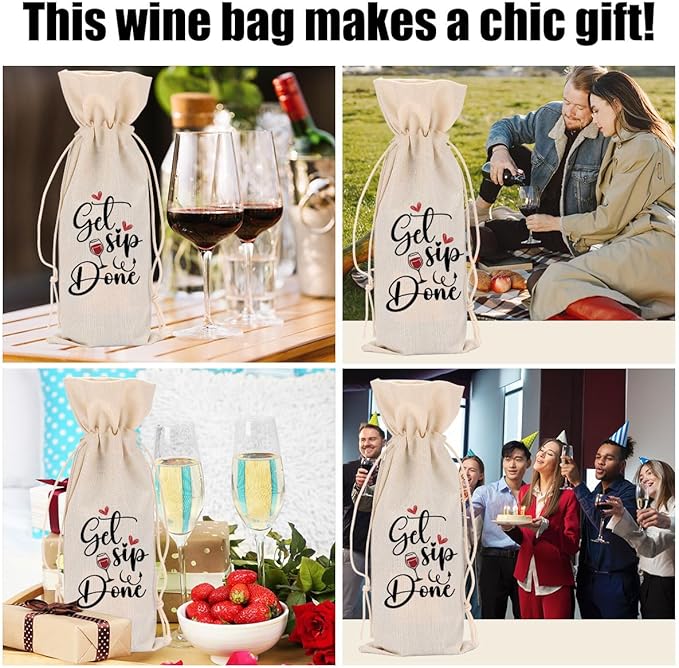 Funny Wine Quotes Wine Bag Wine Tasting Party Supplies for Wine Lovers Women Men Bride Groom Friend Granny Christmas Birthday Wedding Bachelorrette Party Wine Bags